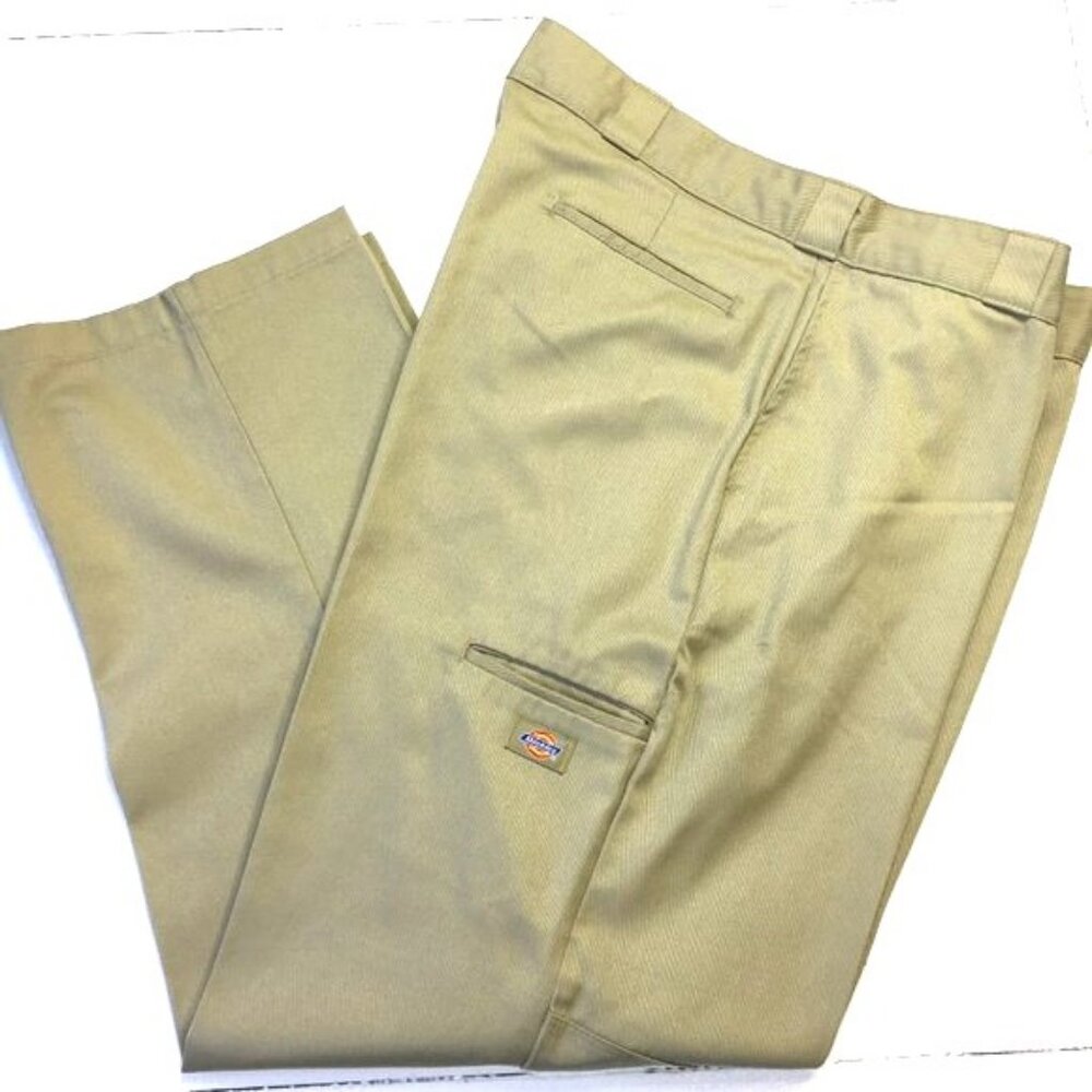 Dickie's 90’s Y2K Khaki Chino Flat Front Workwear  Pants  42 x 32 * Vtg EUC
